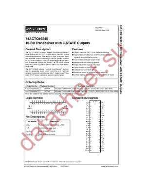 74ACTQ16245MTD datasheet  